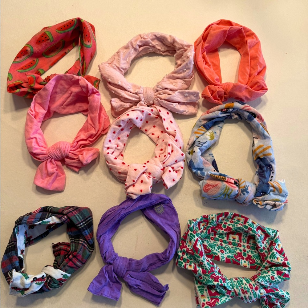 Baby Bling headband bows- lot of 9